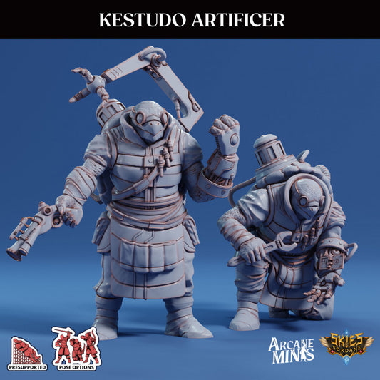 Kestudo Artificer Engineer Miniature | Medium | Sordane Publishing | D&D DnD Pathfinder Miniature