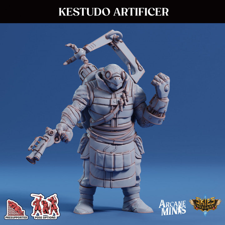 Kestudo Artificer Engineer Miniature | Medium | Sordane Publishing | D&D DnD Pathfinder Miniature