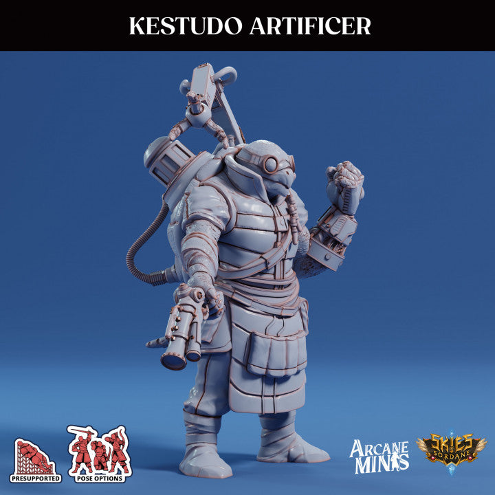 Kestudo Artificer Engineer Miniature | Medium | Sordane Publishing | D&D DnD Pathfinder Miniature
