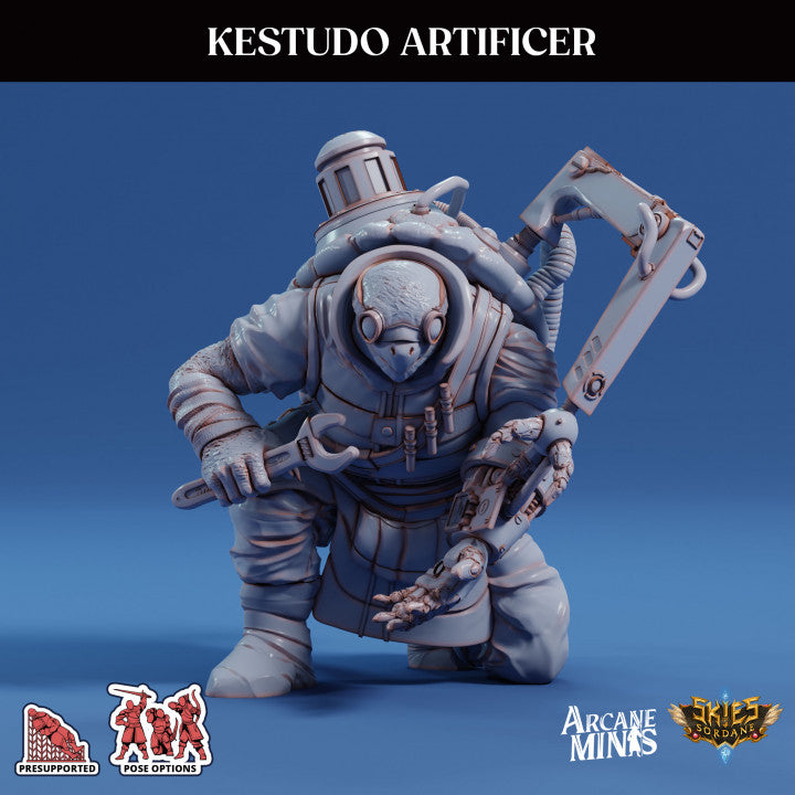 Kestudo Artificer Engineer Miniature | Medium | Sordane Publishing | D&D DnD Pathfinder Miniature