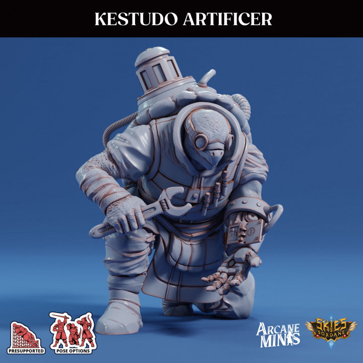Kestudo Artificer Engineer Miniature | Medium | Sordane Publishing | D&D DnD Pathfinder Miniature