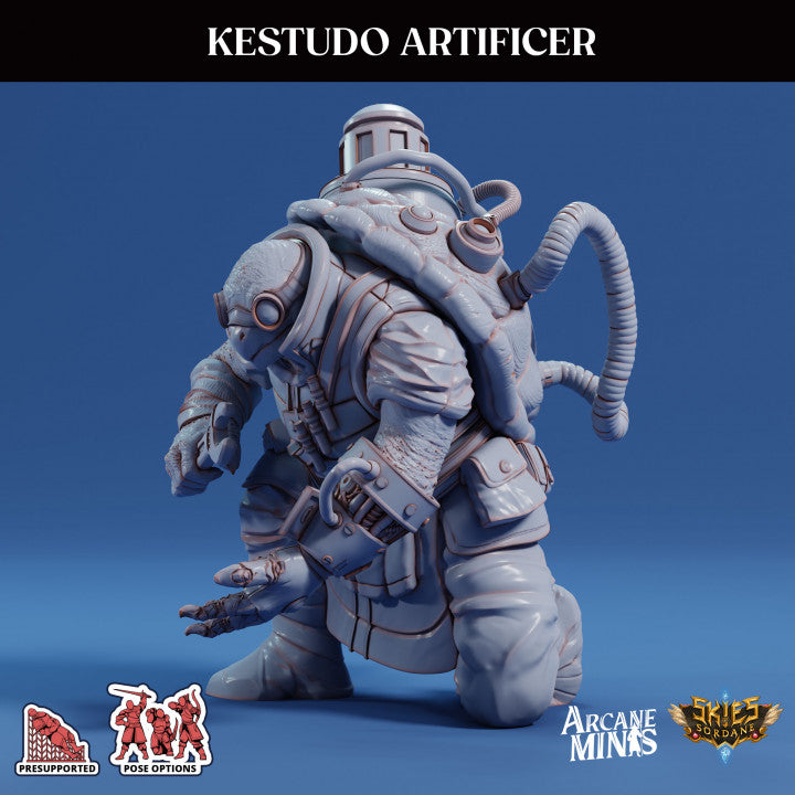 Kestudo Artificer Engineer Miniature | Medium | Sordane Publishing | D&D DnD Pathfinder Miniature