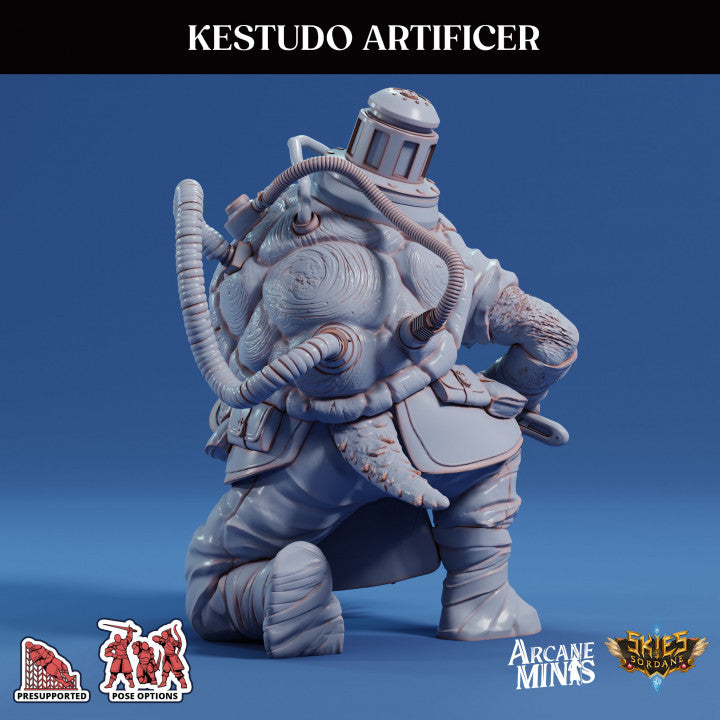 Kestudo Artificer Engineer Miniature | Medium | Sordane Publishing | D&D DnD Pathfinder Miniature