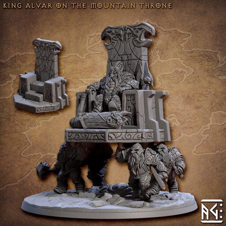 Dwarf King Throne Miniature Fantasy | Large | Artisan Guild | D&D DnD Pathfinder Miniature