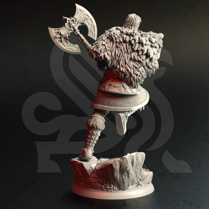 Viking Barbarian King Warrior Miniature | Medium | DM Stash | D&D DnD Pathfinder Miniature