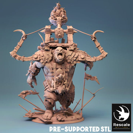 Ogre Siege Rampaging Giant Monster | Huge | Rescale Miniatures | D&D DnD Pathfinder Miniature