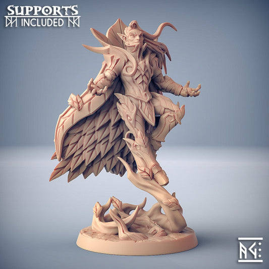 Elf Bard Knight Miniature | Medium | Artisan Guild | D&D DnD Pathfinder Miniature