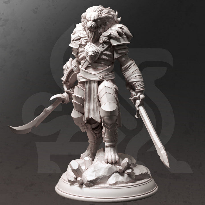 Lionfolk Bloodhunter Warrior Miniature | Medium | DM Stash | D&D DnD Pathfinder Miniature