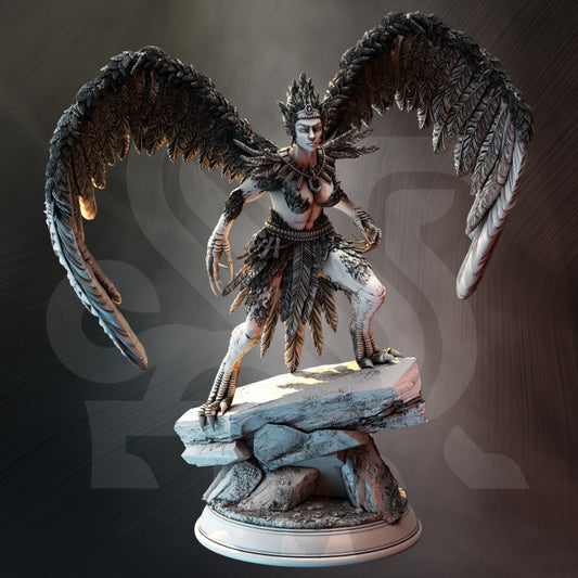 Harpy Queen Miniature (Medium) | DM Stash | Painting D&D Tabletop Miniature Pathfinder 5e