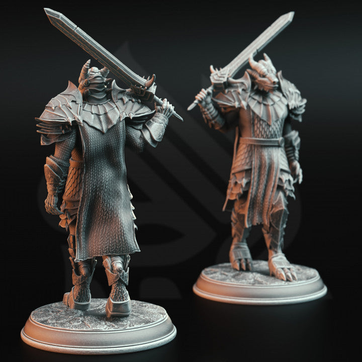Dragonborn Warrior Knight Figure | Medium | DM Stash | D&D DnD Pathfinder Miniature