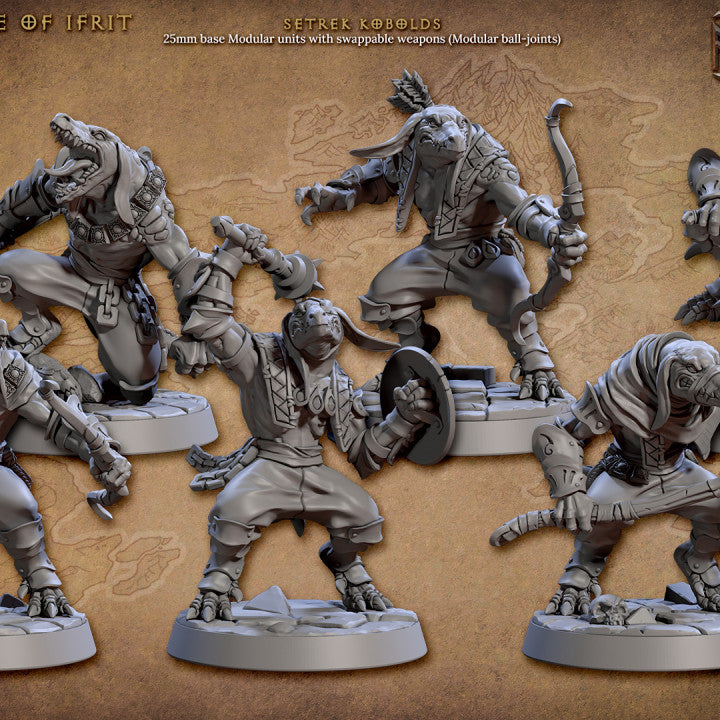 Kobold Guard Miniature Set | Medium | Artisan Guild | D&D DnD Pathfinder Miniature