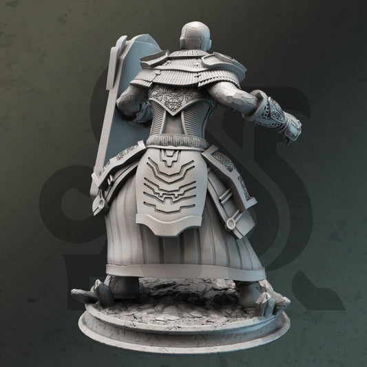 Earth Genasi Vanguard - Guard (25mm Base)