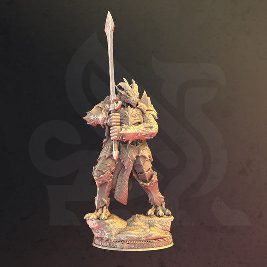 Dragonborn Paladin - Guard (25mm Base)