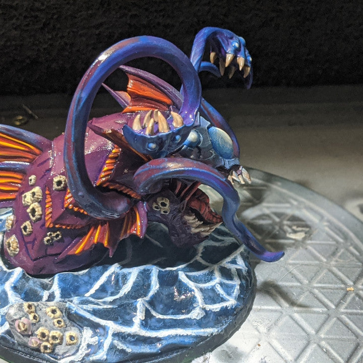 Death-Tide Jurakin King on Tide-Tyrant Miniature | Dungeons and Dragons Aquatic Monster | DnD Pathfinder Tabletop Mini