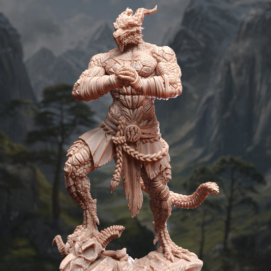 Dragonborn Fighter - Stance (25mm Base)
