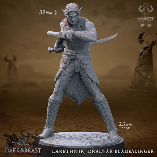 Larethnir, Dual Wield Fighter - Ready (25mm Base)