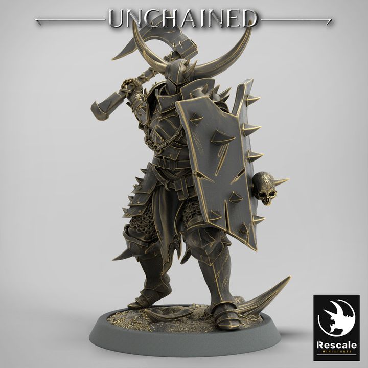 Knight Warrior Armor Horned | Medium | Rescale Miniatures | D&D DnD Pathfinder Miniature
