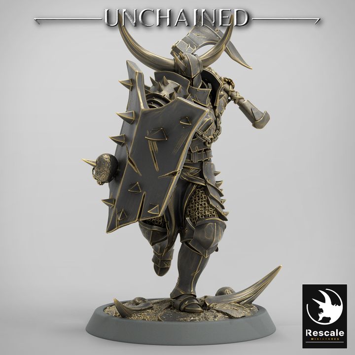 Knight Warrior Armor Horned | Medium | Rescale Miniatures | D&D DnD Pathfinder Miniature