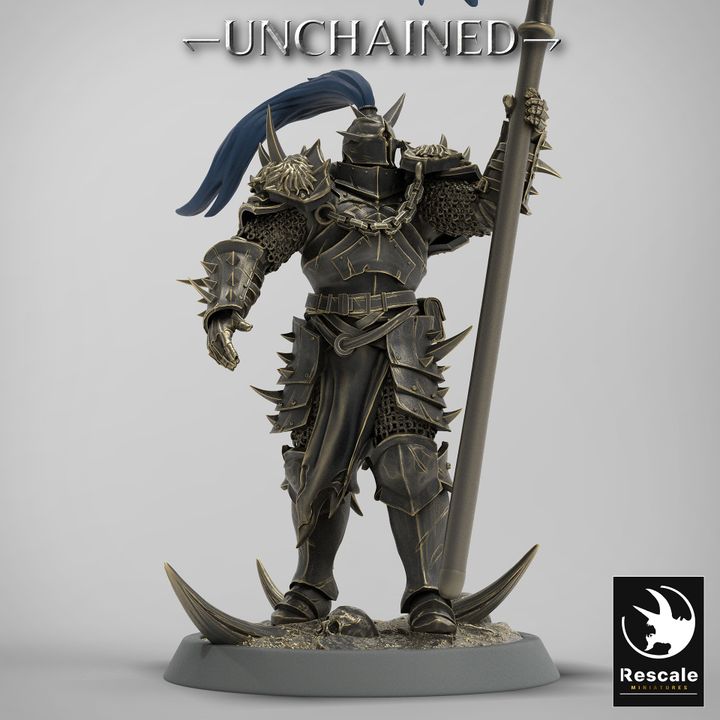 Olaf's Light Soldier Banner Warrior | Medium | Rescale Miniatures | D&D DnD Pathfinder Miniature