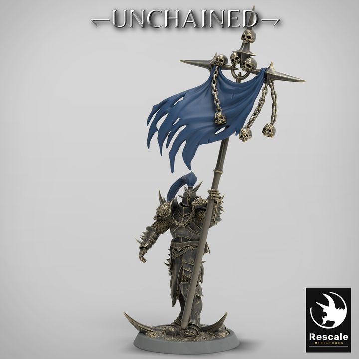 Olaf's Light Soldier Banner Warrior | Medium | Rescale Miniatures | D&D DnD Pathfinder Miniature