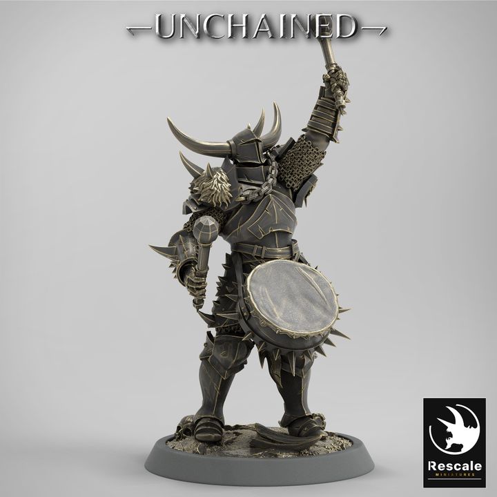 Olaf's Light Soldier Banner Warrior | Medium | Rescale Miniatures | D&D DnD Pathfinder Miniature