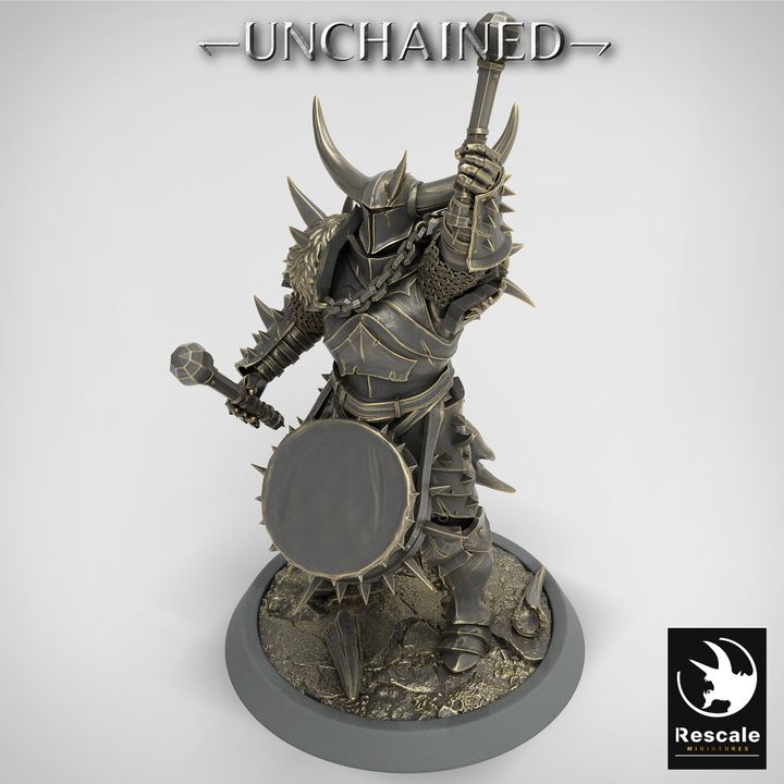 Olaf's Light Soldier Banner Warrior | Medium | Rescale Miniatures | D&D DnD Pathfinder Miniature