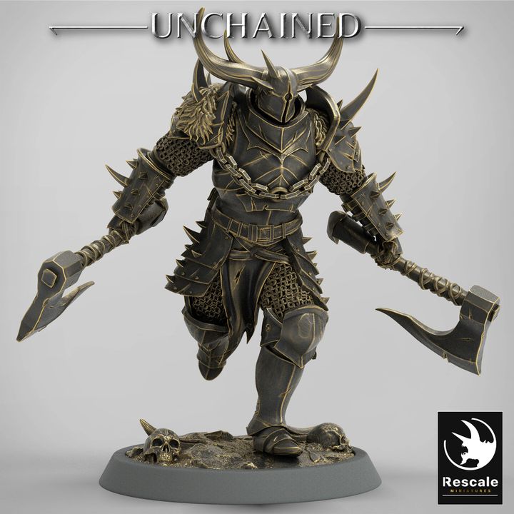 Knight Warrior Armor Horned | Medium | Rescale Miniatures | D&D DnD Pathfinder Miniature