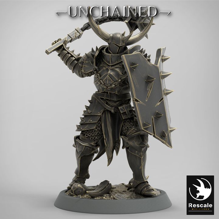 Knight Warrior Armor Horned | Medium | Rescale Miniatures | D&D DnD Pathfinder Miniature