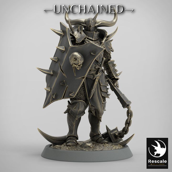 Knight Warrior Armor Horned | Medium | Rescale Miniatures | D&D DnD Pathfinder Miniature