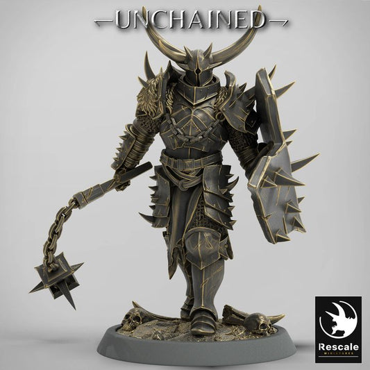 Knight Warrior Armor Horned | Medium | Rescale Miniatures | D&D DnD Pathfinder Miniature
