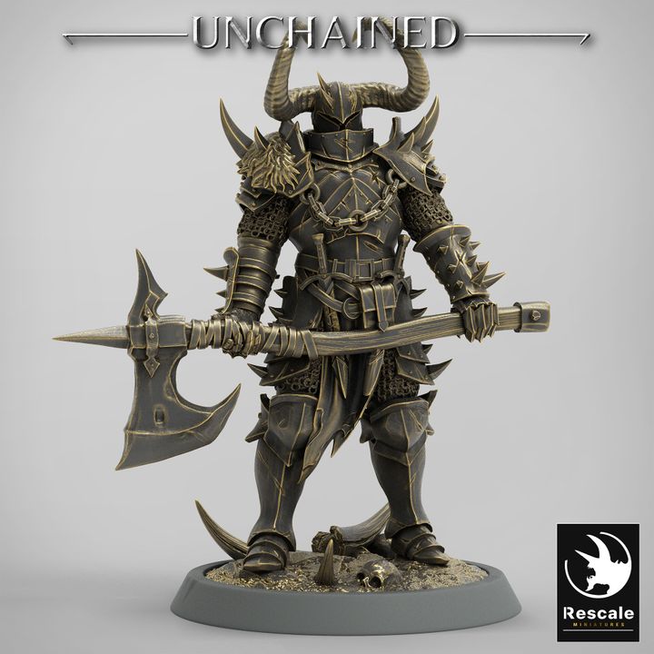 Great Axe Warrior Barbarian Fighter | Medium | Rescale Miniatures | D&D DnD Pathfinder Miniature