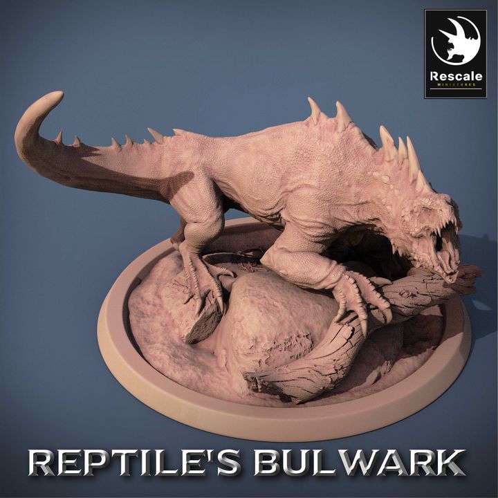 Lizardfolk Reptile Creature Monstrosities | Large | Rescale Miniatures | D&D DnD Pathfinder Miniature