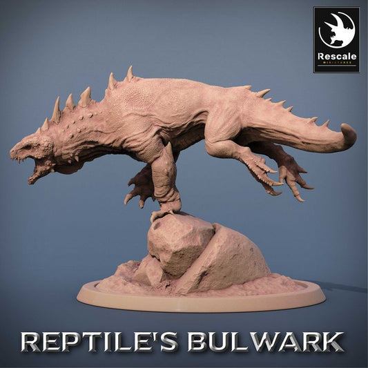 Crested Varan Reptile Beast Monstrosities | Large | Rescale Miniatures | D&D DnD Pathfinder Miniature