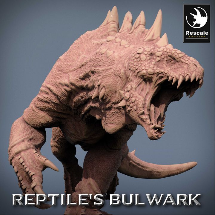 Crested Varan Reptile Beast Monstrosities | Large | Rescale Miniatures | D&D DnD Pathfinder Miniature