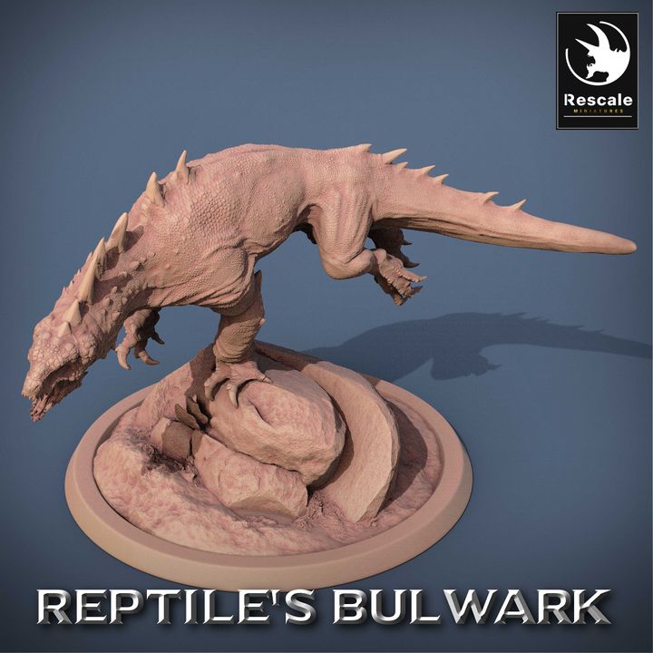 Crested Varan Reptile Beast Monstrosities | Large | Rescale Miniatures | D&D DnD Pathfinder Miniature