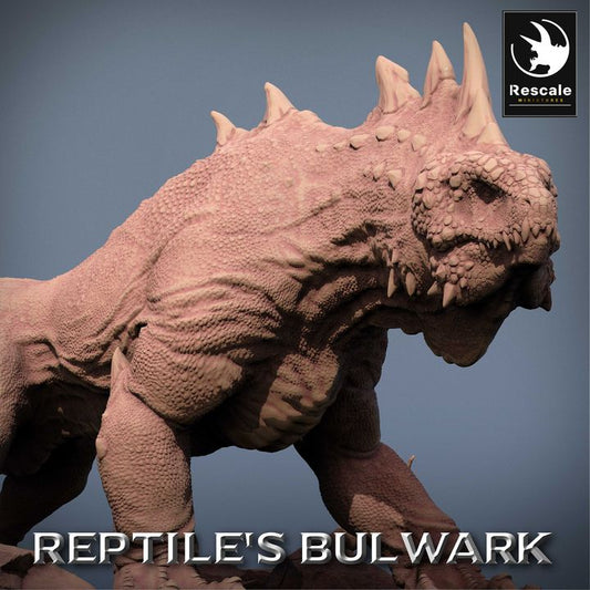 Lizardfolk Reptilian Monsters Defensive | Large | Rescale Miniatures | D&D DnD Pathfinder Miniature