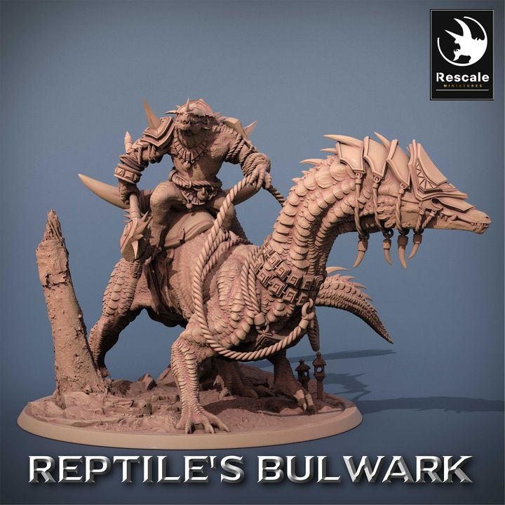 Collection Lizardfolk Reptilian Mount Beasts | Huge | Rescale Miniatures | D&D DnD Pathfinder Miniature