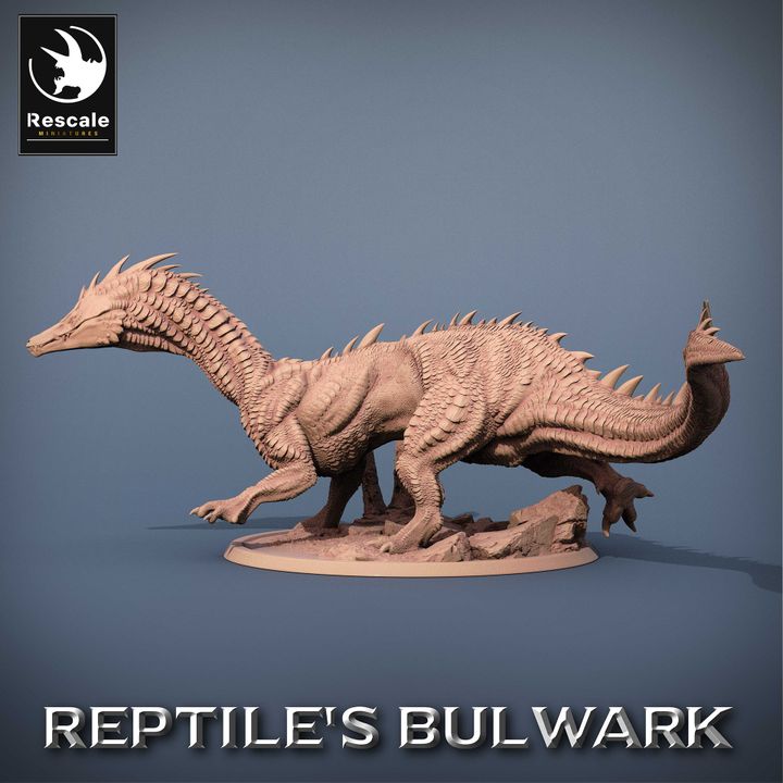 Lizardfolk Mount Reptile Rider Beast | Large | Rescale Miniatures | D&D DnD Pathfinder Miniature
