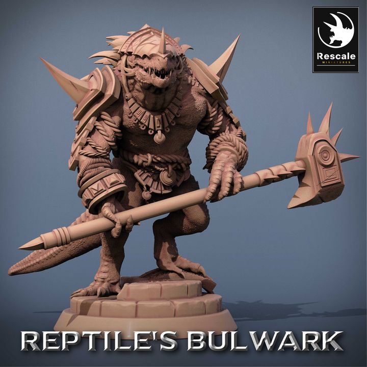 Collection Lizardfolk Warrior Soldier Miniature | Medium | Rescale Miniatures | D&D DnD Pathfinder Miniature