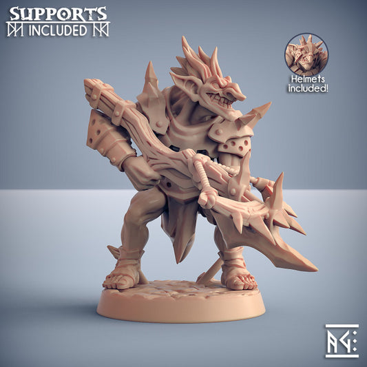 Blackrazor Hobgoblin - Helmeted (25mm Base)