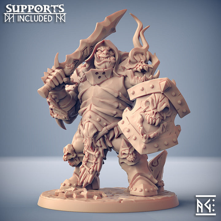 Frostmetal Ogre Necromancer Orc | Large | Artisan Guild | D&D DnD Pathfinder Miniature