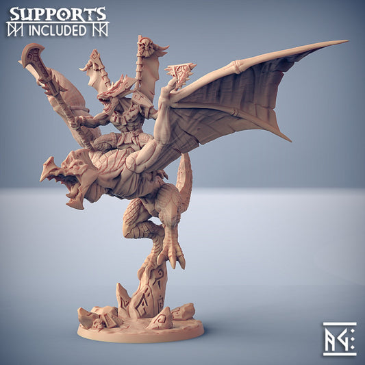 Sky-Terror Lizard - Soaring (75mm Base)