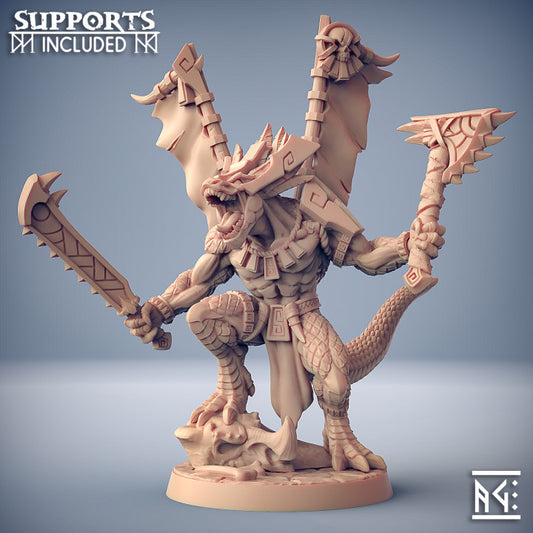 Xol'Toa - Goldmaw Lizard Prince (25mm Base)