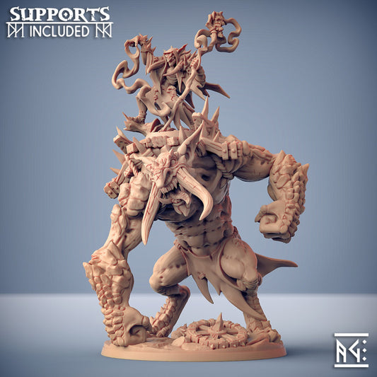 Bogtraz on Rock Troll - Mounted (75mm Base)