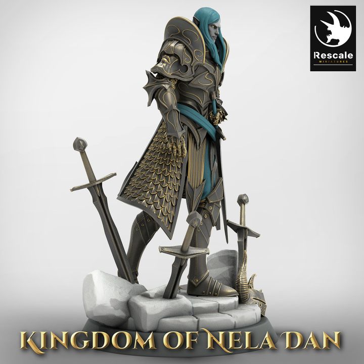 Elven Commander Warrior Leader | Medium | Rescale Miniatures | D&D DnD Pathfinder Miniature
