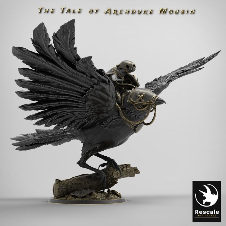 Magpie Companion Beast Bird | Large | Rescale Miniatures | D&D DnD Pathfinder Miniature