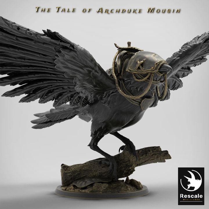 Magpie Companion Beast Bird | Large | Rescale Miniatures | D&D DnD Pathfinder Miniature
