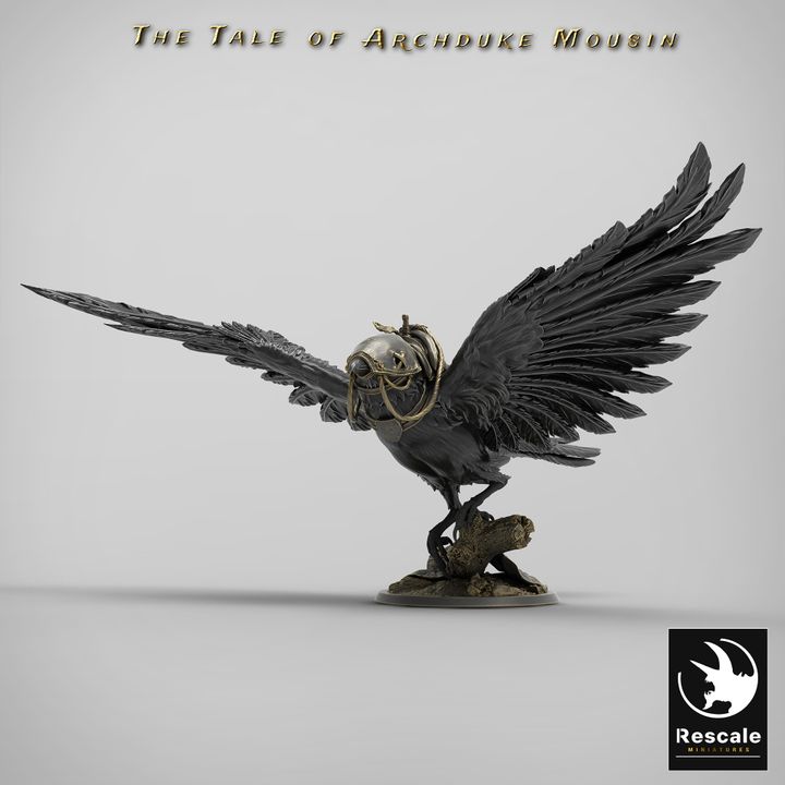 Magpie Companion Beast Bird | Large | Rescale Miniatures | D&D DnD Pathfinder Miniature