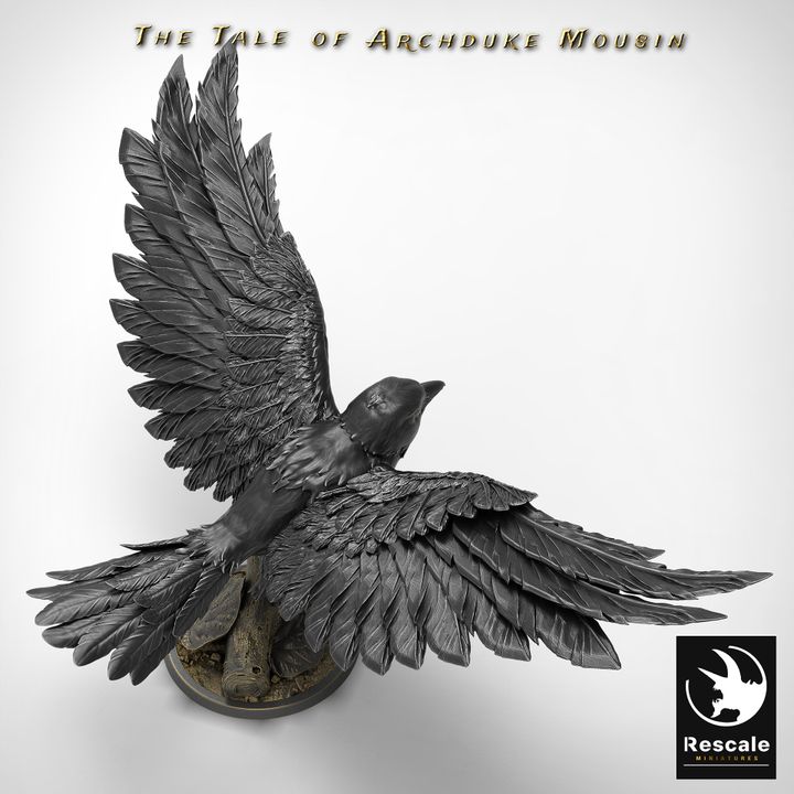 Magpie Companion Beast Bird | Large | Rescale Miniatures | D&D DnD Pathfinder Miniature