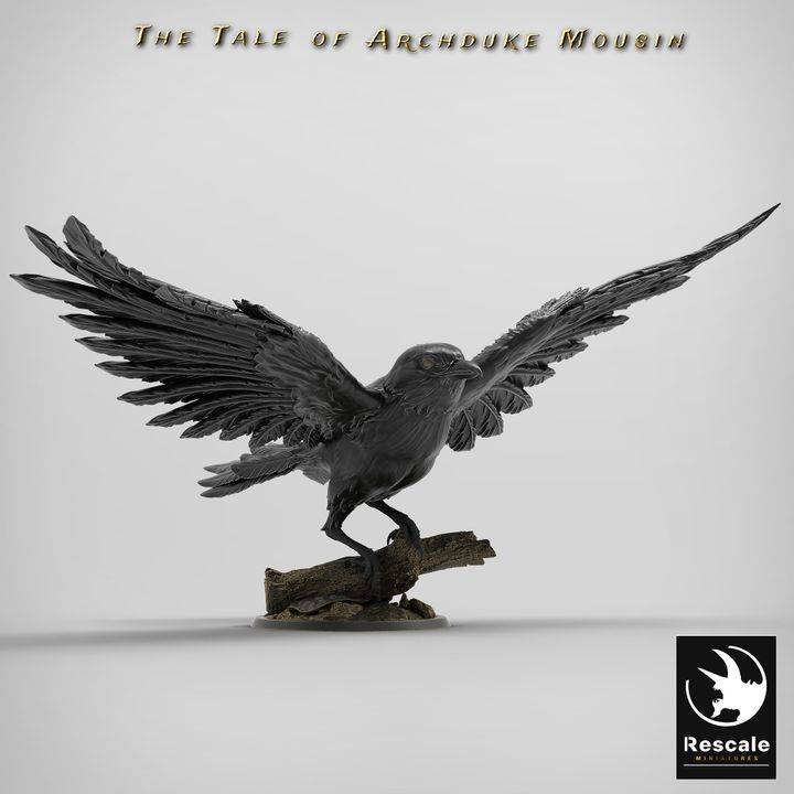 Magpie Companion Beast Bird | Large | Rescale Miniatures | D&D DnD Pathfinder Miniature